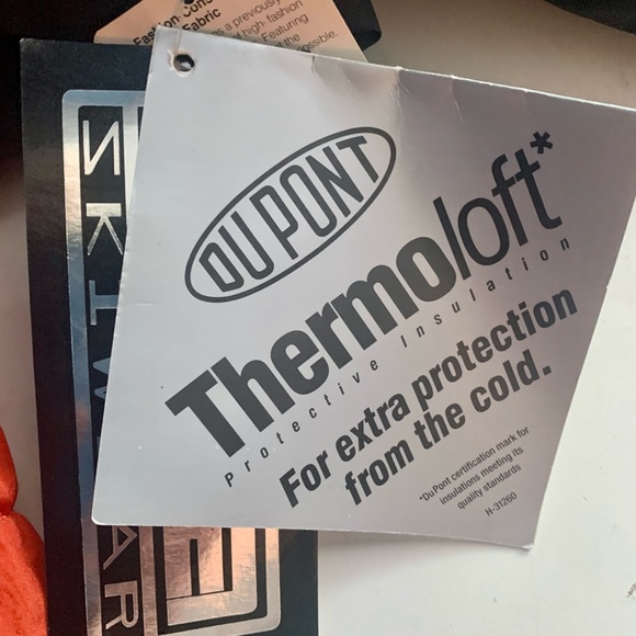 Vintage FERA Skiwear Ski Jacket Orange Black NWT Size 10 Thermoloft - Picture 11 of 13